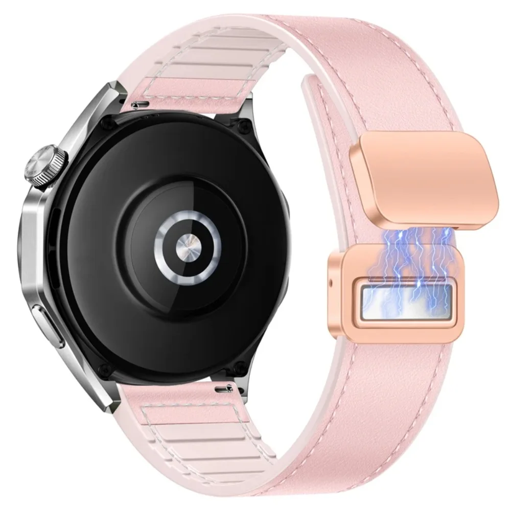 20mm22mm سيليكون + حزام من الجلد ل Suunto العمودي 2-1/السباق 2/1/المحيط/تشغيل الفرقة المغناطيسية ل COROS PACE Pro-3-2/APEX 4 42 مللي متر حزام #6