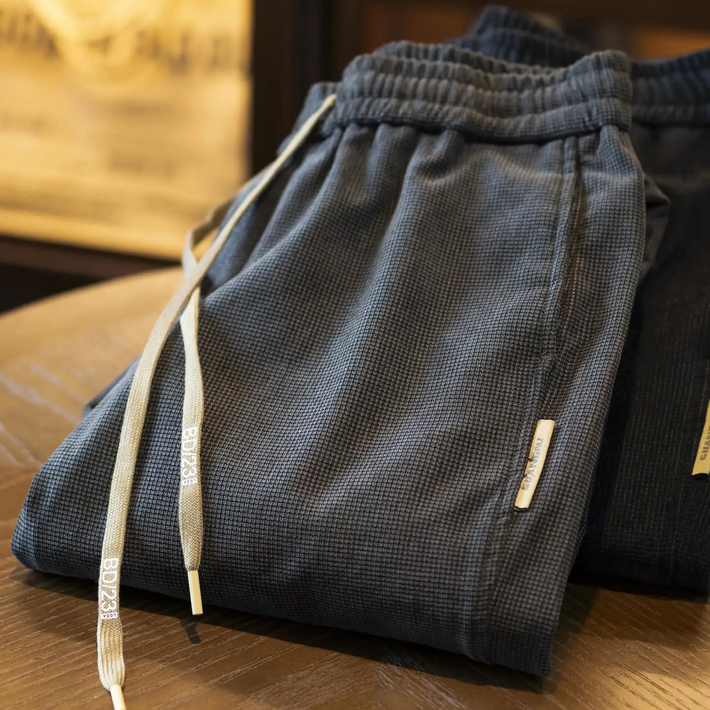 

Модные свободные повседневные брюки для мужчин, серые брюки-карго с эластичным поясом, на весну-осень, с манжетами