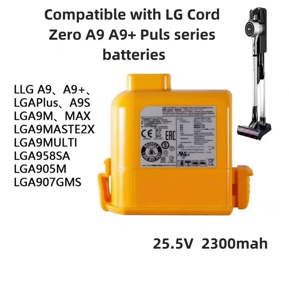 

25.2V 2300mah for LG A9, A9 PLUS A905M A907GMS EAC63758601 A905RM vacuum cleaner battery