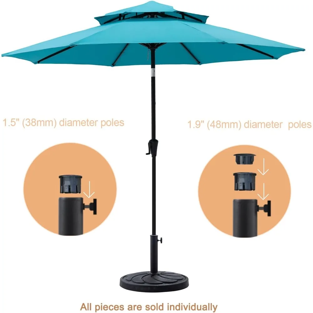 Support de base rond RapDuty pour parasol de table extérieur, marché, noir, 40 lb