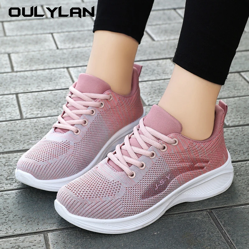 

Women Casual Sneakers Soft-soled Tennis Shoes Mesh Platform Running Shoes New Autumn Breathable Walking