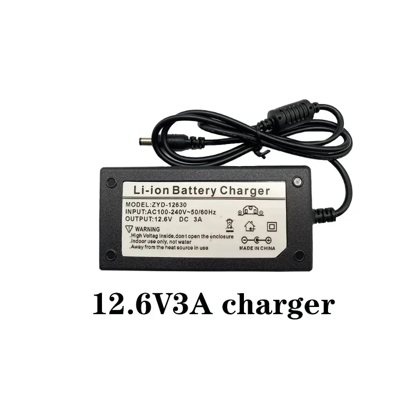 12.6V 3A Lithium Battery Charger for 3S 10.8V 11.1V 12V Li-ion Polymer Batterry Pack Fishing Light Electric Drill Power Adapter.