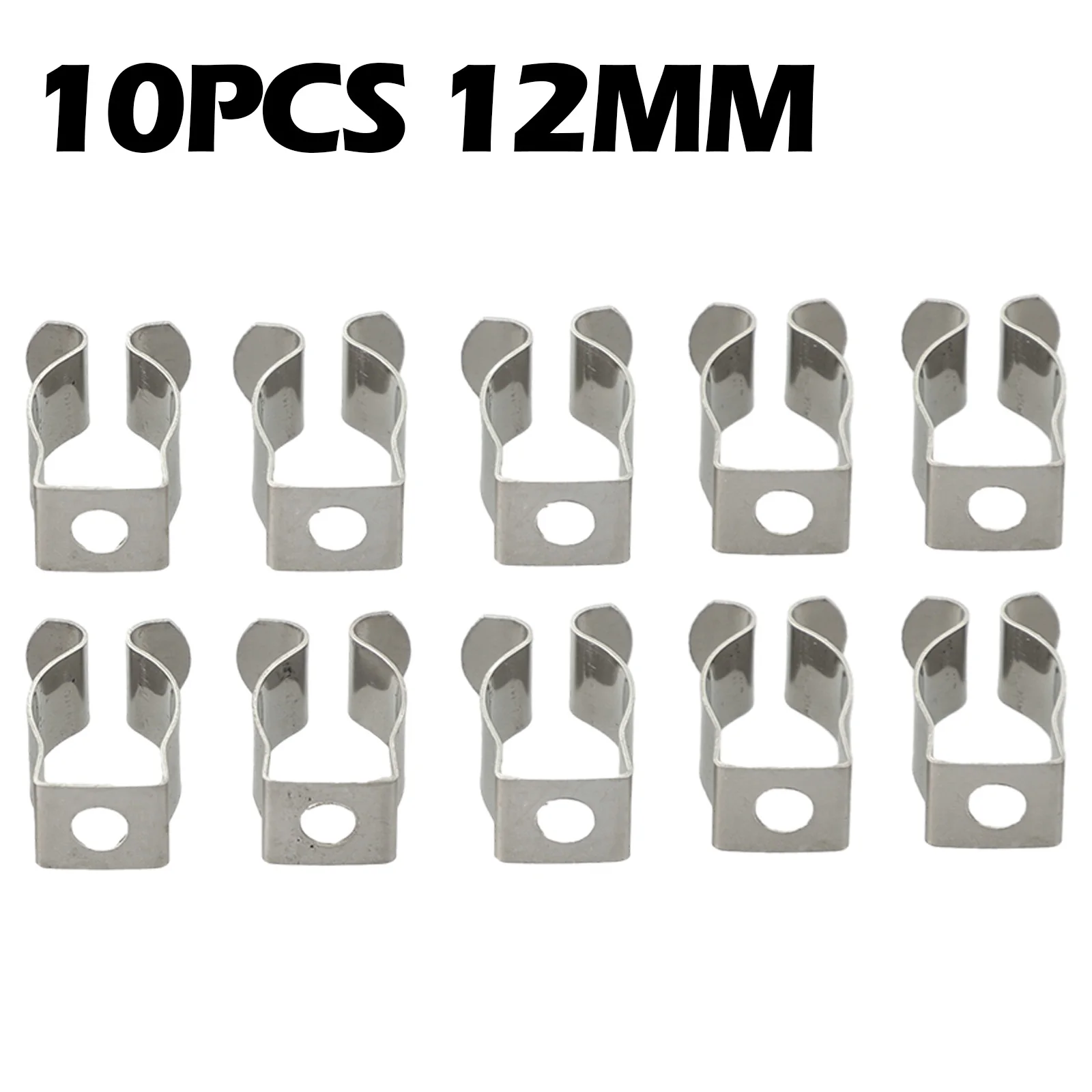 10Pcs Tool Spring Terry Clips Snap Shed Open / Closed Heavy Duty Wall Mount Clips Manganese Steel Spring Clips 6-52mm