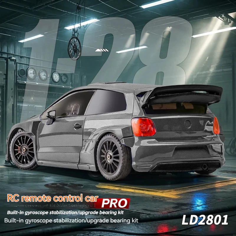 Novo modelo ld 1/28polo simulação de tração nas quatro rodas carro de controle remoto brinquedo de corrida giroscópio 2801p presente de carro de deriva proporcional completo