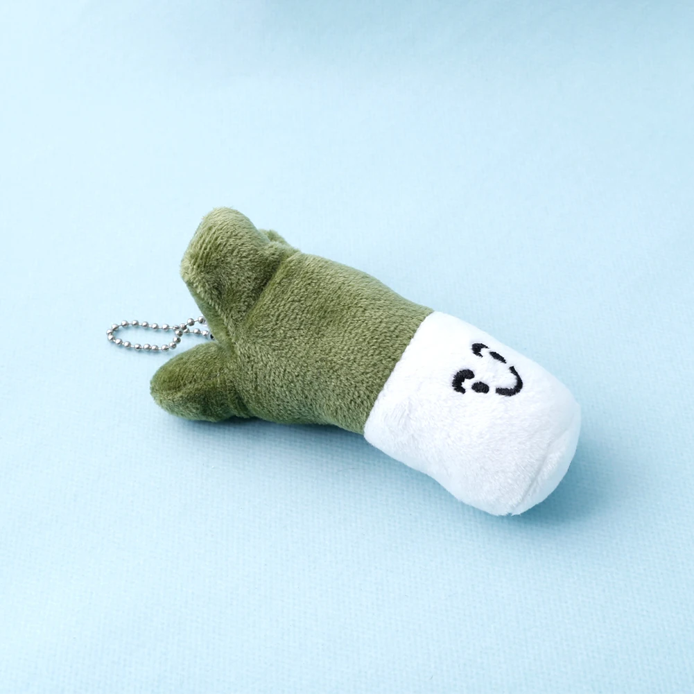1pc Green Onion Plush Keychain Cute Vegetable Shape Pendant Keyring Funny Bag Charm Gift for Friends Soft Stuffed Doll Key Ring
