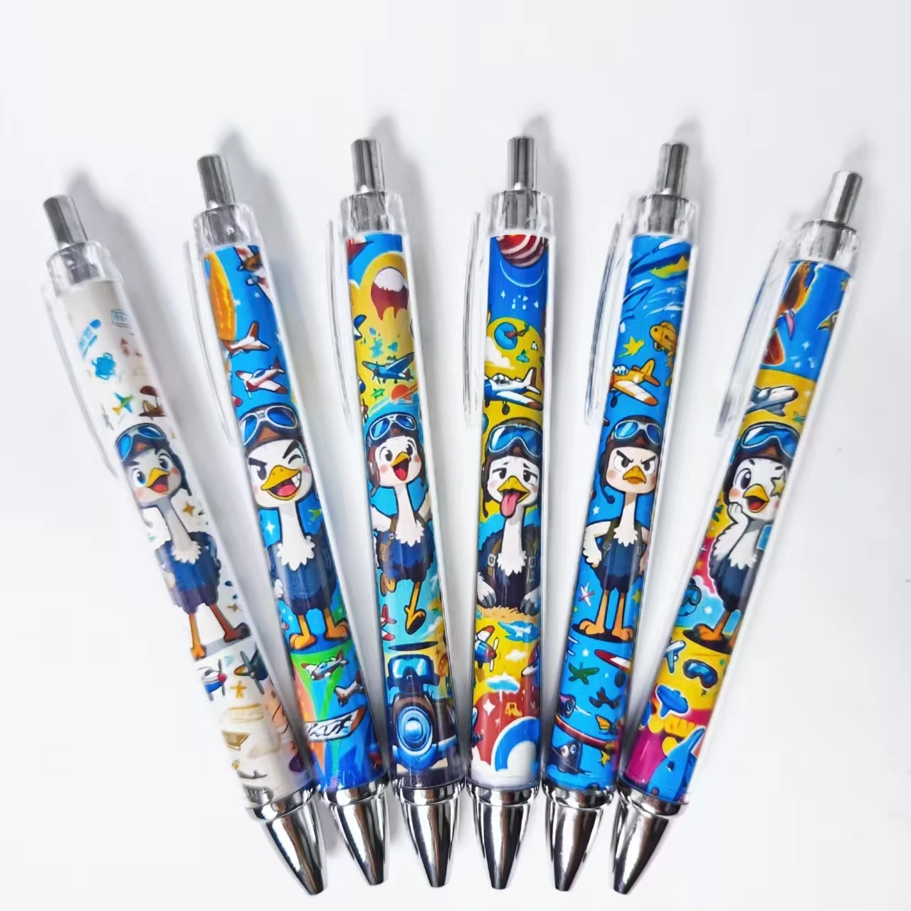 

6pcs/12pcs Pilot Toucan-themed Click Pen - Creative Toucan Rollerball Pen, Student Writing Gift Pen for Back-to-School Season
