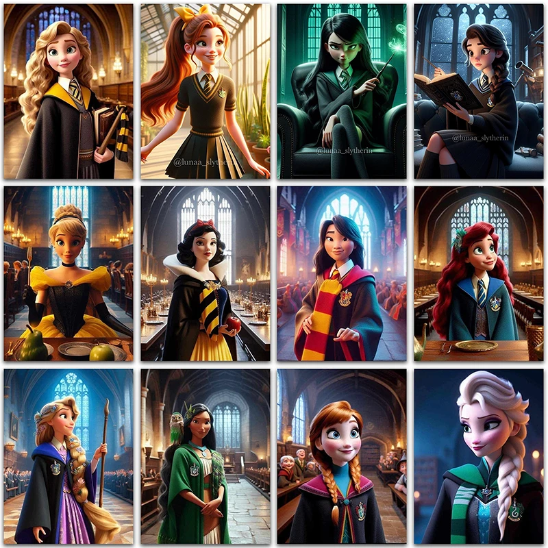 

Disney Princess Diamond Painting Kits Frozen Elsa Little Mermaid Home Decor Art Full Square&Round mosaic embroidery Cross stitch