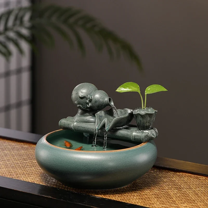 Chinese-style wealth flowing water ornaments