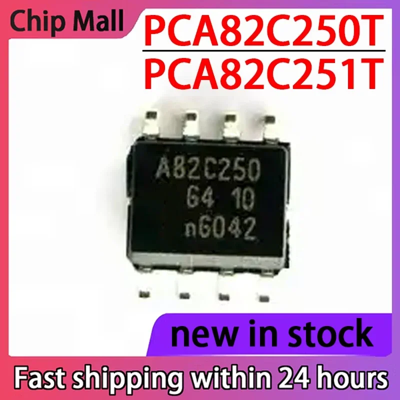 Chip receptor de controlador PCA82C250T PCA82C251T A82C250 SOP8, 5 uds.