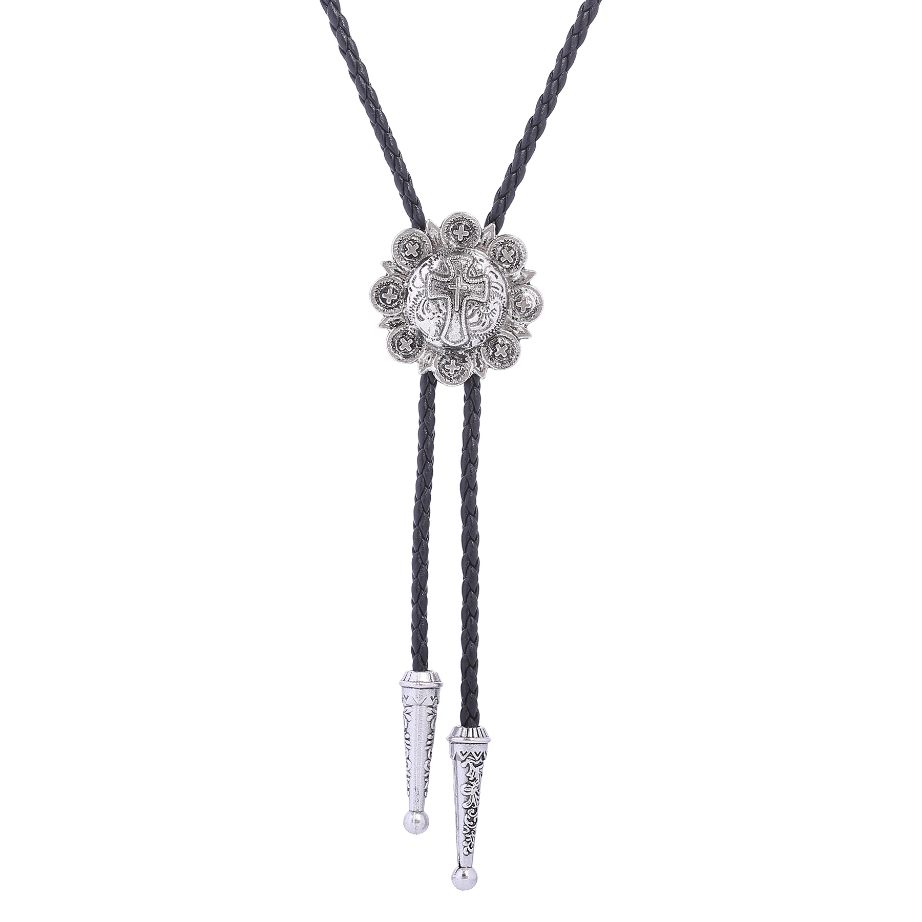 Western Knights Cross Bolo tie