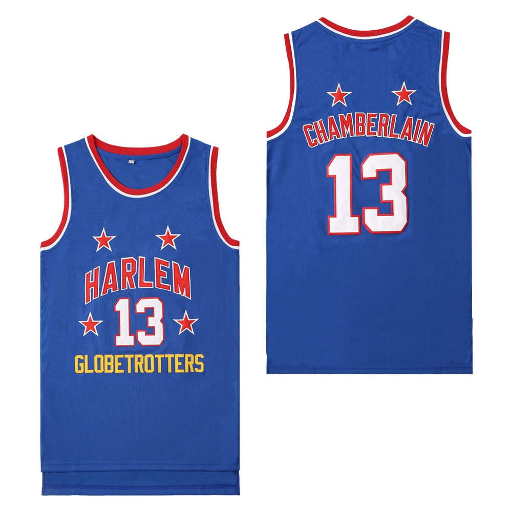 2024 Basketball jerseys HARLEM 13 CHAMBERLAIN Sewing embroidery Outdoor sportswear Hip hop culture BLUE big size