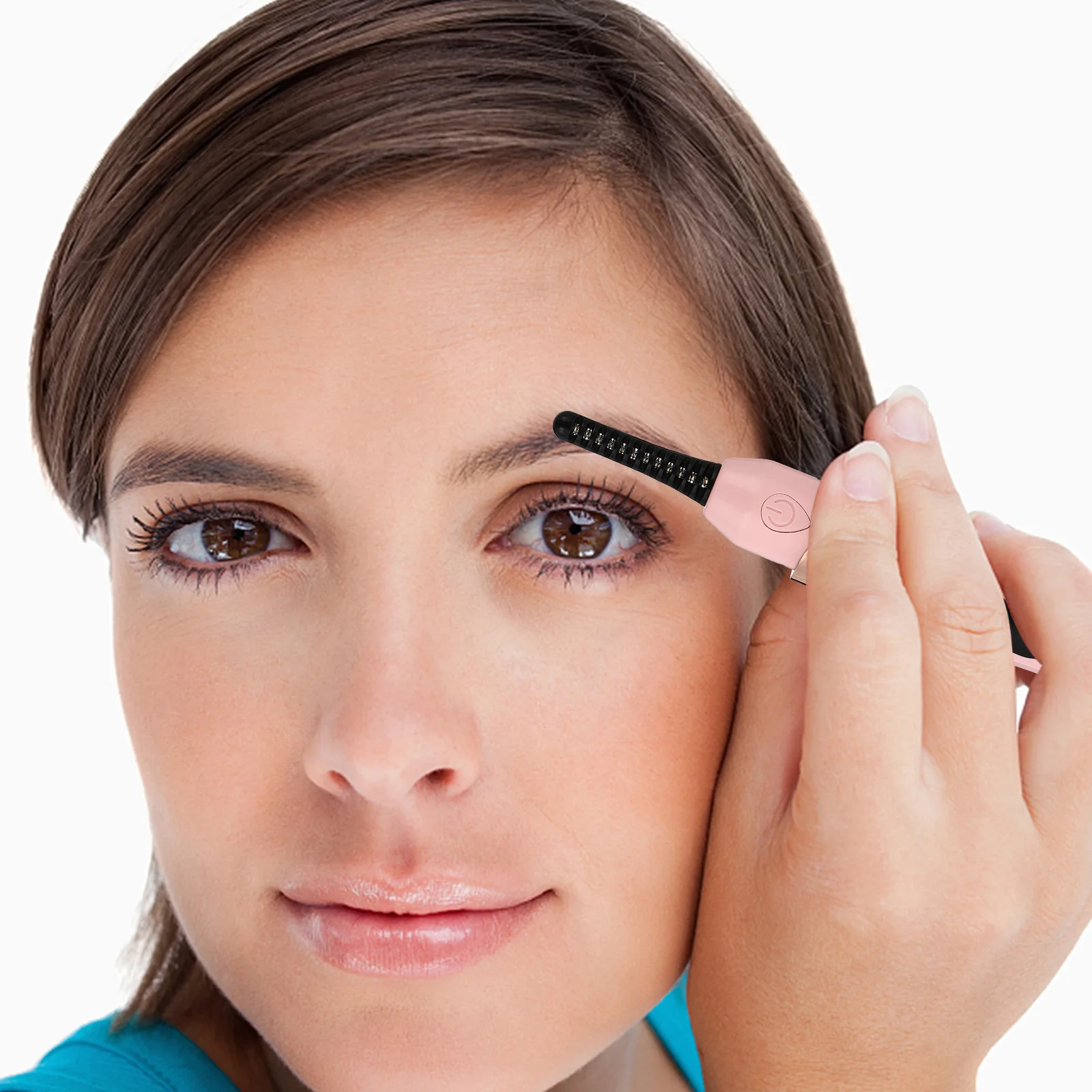 1 conjunto de modelador de cílios aquecido, dispositivo elétrico de ondulação de cílios, aquecimento rápido, seguro para pálpebras, ferramenta de maquiagem portátil, presente ideal para feriado