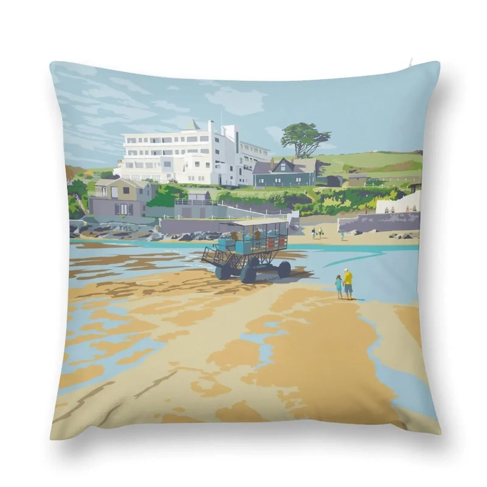 Burgh Island, Devon Throw Pillow Room decorating items Cushions For Decorative Sofa Sofa Decorative Covers pillow