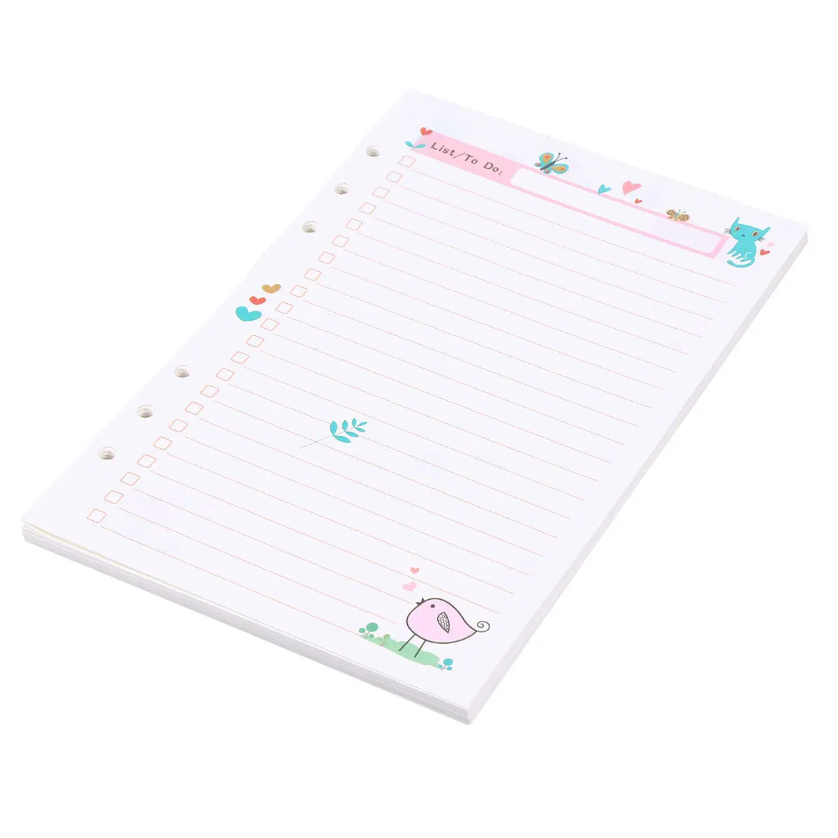 2Pcs A5 Paper Refills Colorful 6 Holes Loose Leaf Planner Notebook Pad Smooth Writing Drawing Suitable for Spiral Notepad Daily - view 5