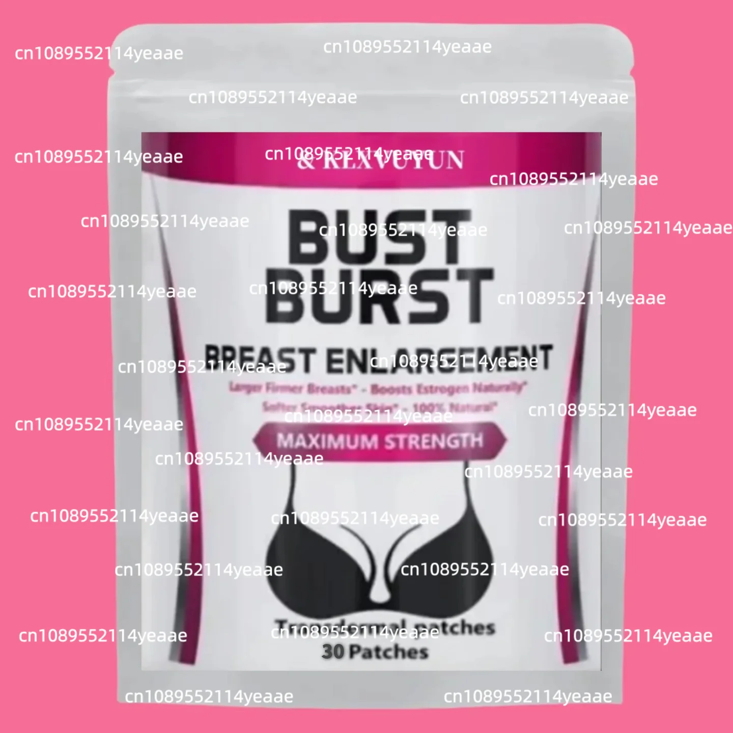 Bigger Breast Enlargement Enhancement Firmer Fuller Larger Bust, Transdermal Patch, Made In Usa