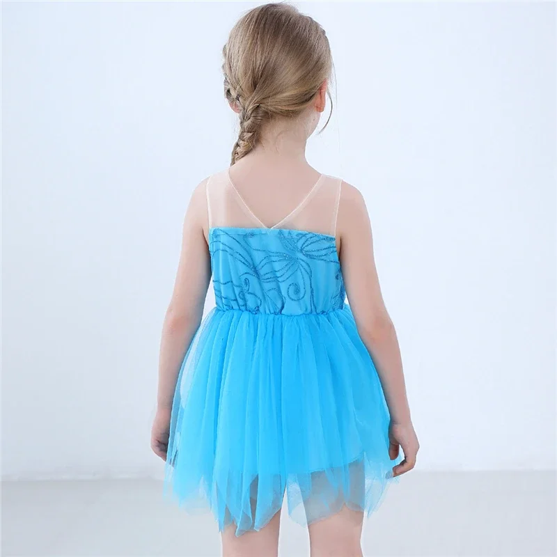 HN8 女の赤ちゃん妖精ティンカーベルドレスファンシーサマープリンセス誕生日結婚式ハロウィンパーティーコスプレ衣装キッズ子供)4Dc