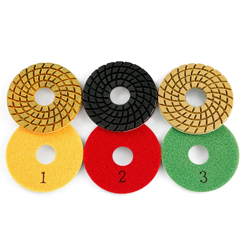 

4 inch super diamond polishing pads 100mm resin grinding pads for marble granite concrete stone grinding and polishing pads