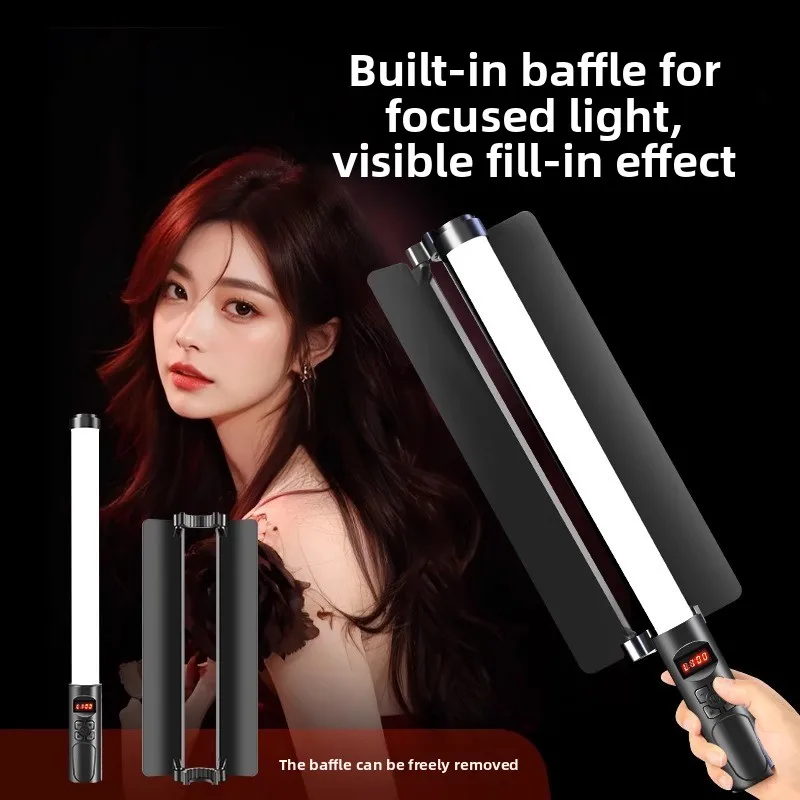 2026 New High Bright RGB Full Color Handheld Light Stick Rechargeable Portable Lamp For Outdoor Video Portrait Shooting Lighting
