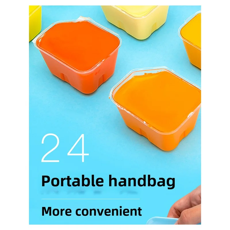 PHFU-Jelly Gouache Paint Set 24 Colors-Concentrated Paint 30ML Refills Gouache Refill Pack Art For Beginners