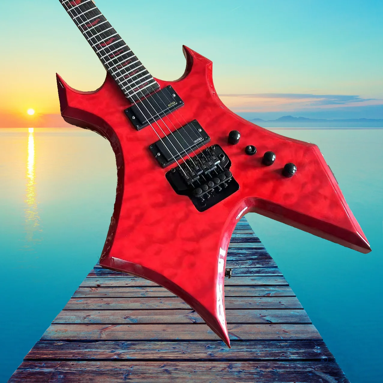 

In stock, B, C, Rich red electric guitars are available for wholesale and retail.