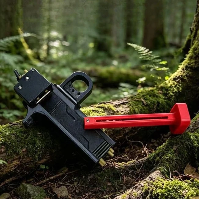 3D Printed Automatic Rapid Fire S lingshot Clip with High Precision Rubber Band Metal Ball Bearings Outdoor Tool Part