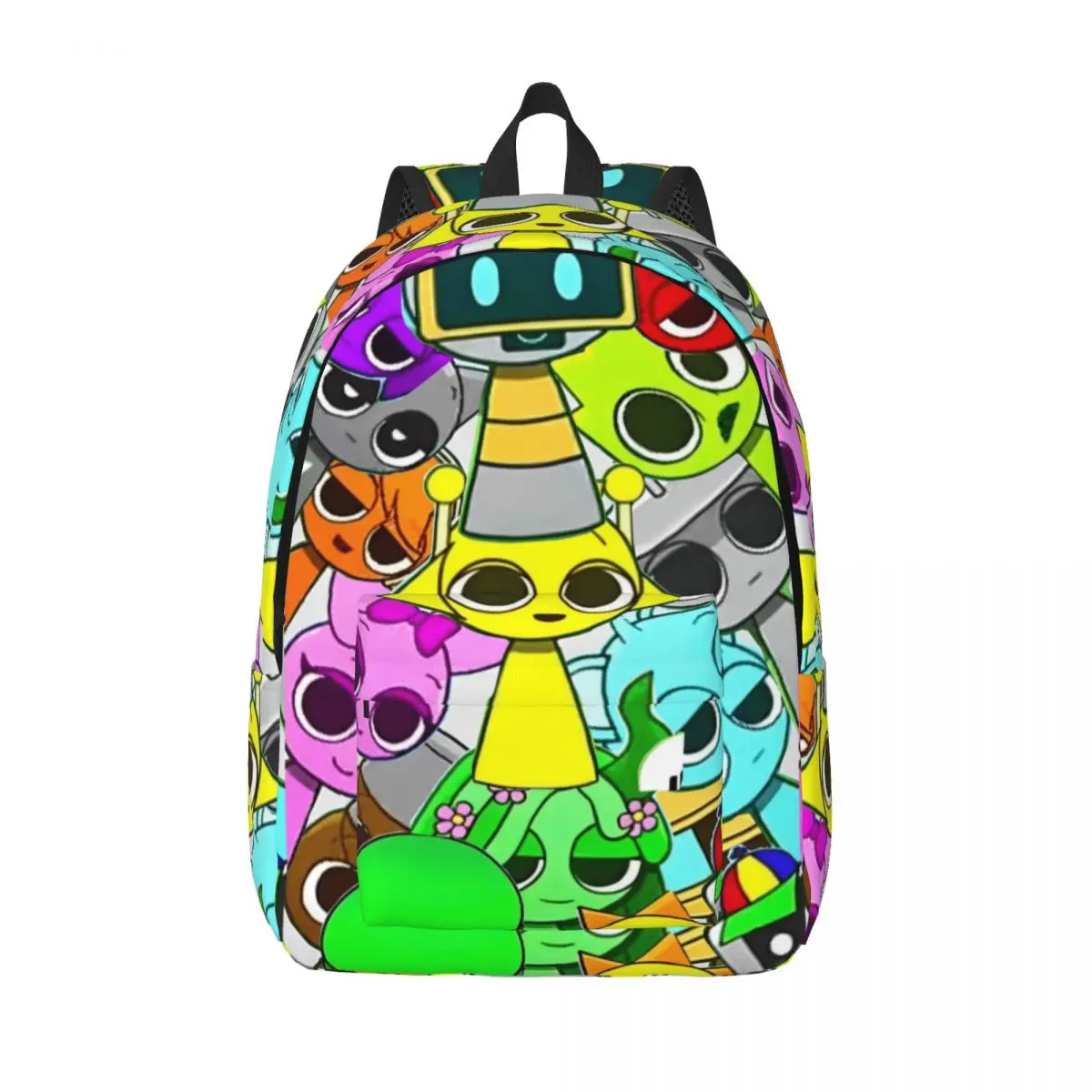 Sprunki Incredibox Wenda Funbot Backpack for Men Women Cool High School Hiking Travel Daypack Beats Game Laptop Shoulder Bag