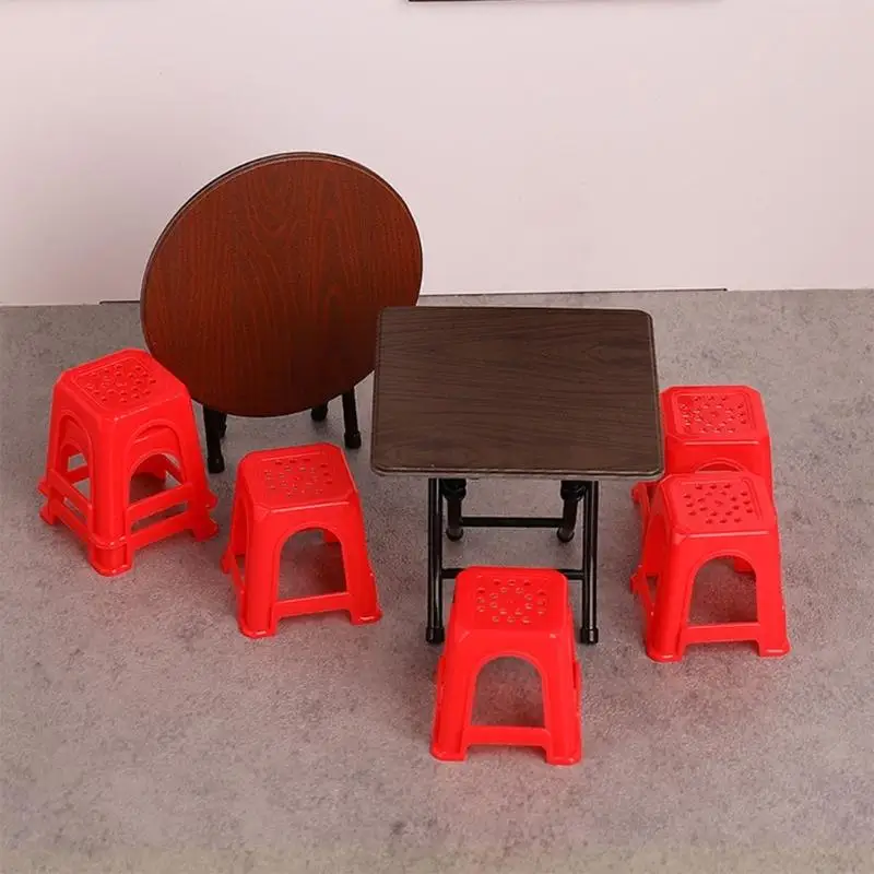 Nhà Búp Bê Thu Nhỏ Nội Thất Bộ Bàn Ghế Ăn Mô Hình Hình 1/12 Nội Thất Thu Nhỏ Cho Trẻ Chơi Sáng Tạo A2UB