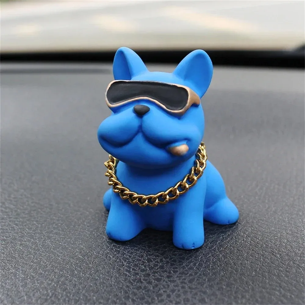 Car Ornaments Feel Comfortable Wear-resistant Bulldog Resin Material Car Dashboard Decoration Car Interior Accessories image 3