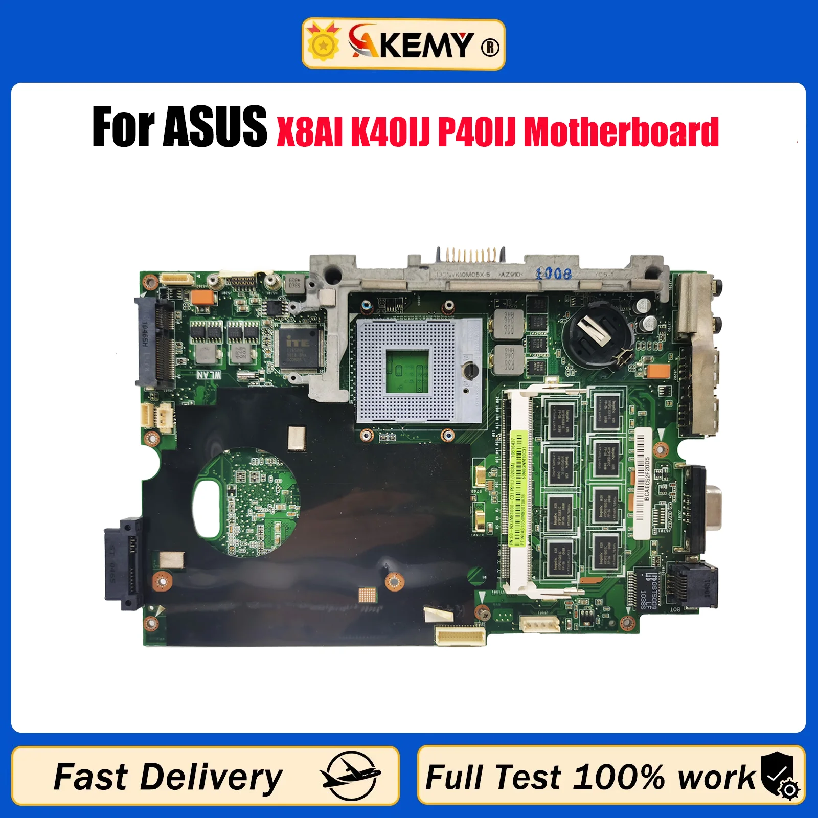 

Материнская плата для ноутбука K40IJ для ASUS K40I X8AI K40ID K40IJ K40IN K40IE, материнская плата для ноутбука, 100% тестирование, ОК, быстрая доставка, высокое качество