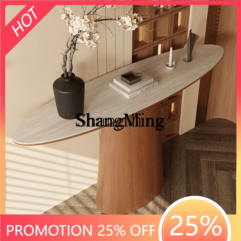 

CL style high-end porch table decorative cabinet entry door living room corridor aisle entry walnut entrance platform