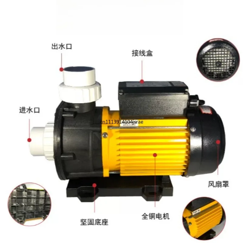 For TDA Type 1.2HP 220V Anti‑Corrosion Seawater Pump for Spa Hot Tub Salt Water Aquaculture Circulation
