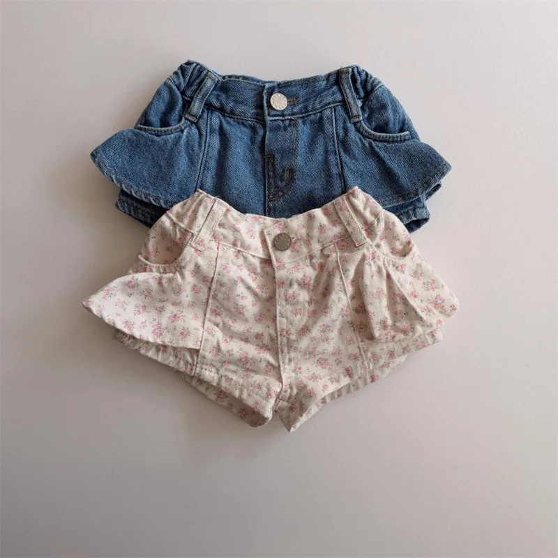 

2026 Summer New Girls Solid Shorts Baby Girl Denim Shorts Kids Girls Short Jeans Fashion Children Casual Clothes