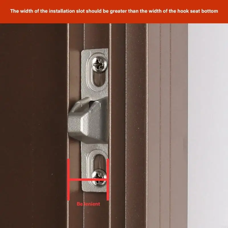  2Pieces Shatterproof Sliding Door Latches Set Zinc Alloy Construction for Door