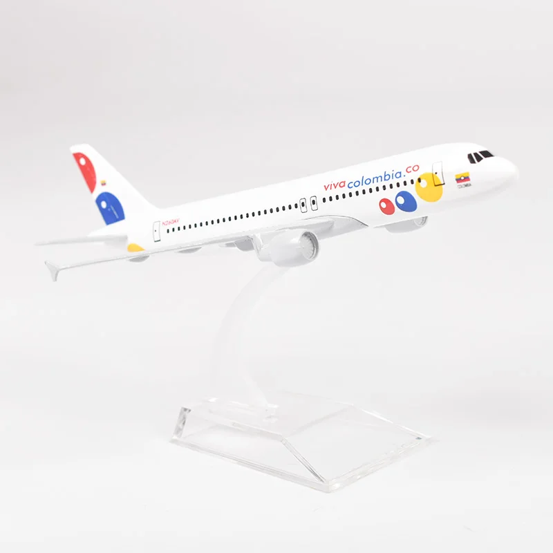 

JASON TUTU 1/400 Scale Diecast Metal Columbia Airlines Airbus A320 Aircraft Model 16CM Miniature Authentic Collectible Gift