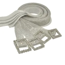 Lady Rhinestone Belt Bridal Wedding Dress Strap Diamond Crystal Waist Chain Chic