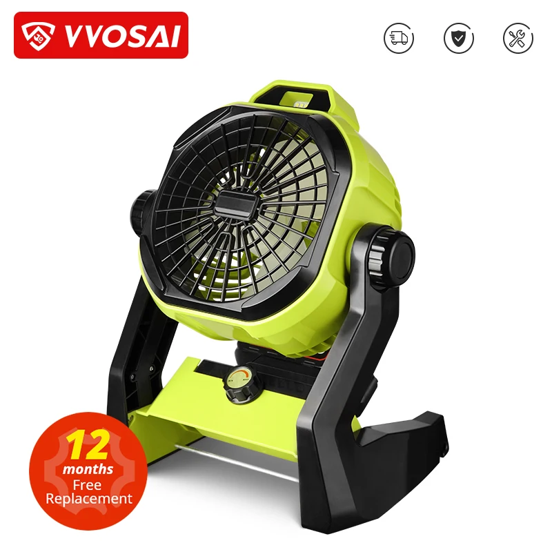 VVOSAI 20V MT-Series Multifunction Electric Fans lithium battery Cordless Fans with LED Light Outdoor Camping Ceiling Fans