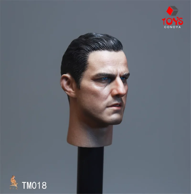 【2024 Q2】1/6 TM018 Tom Cruise Head Sculpt PVC Male Carving Model Fit 12-inch Soldier Action Figure Body Dolls