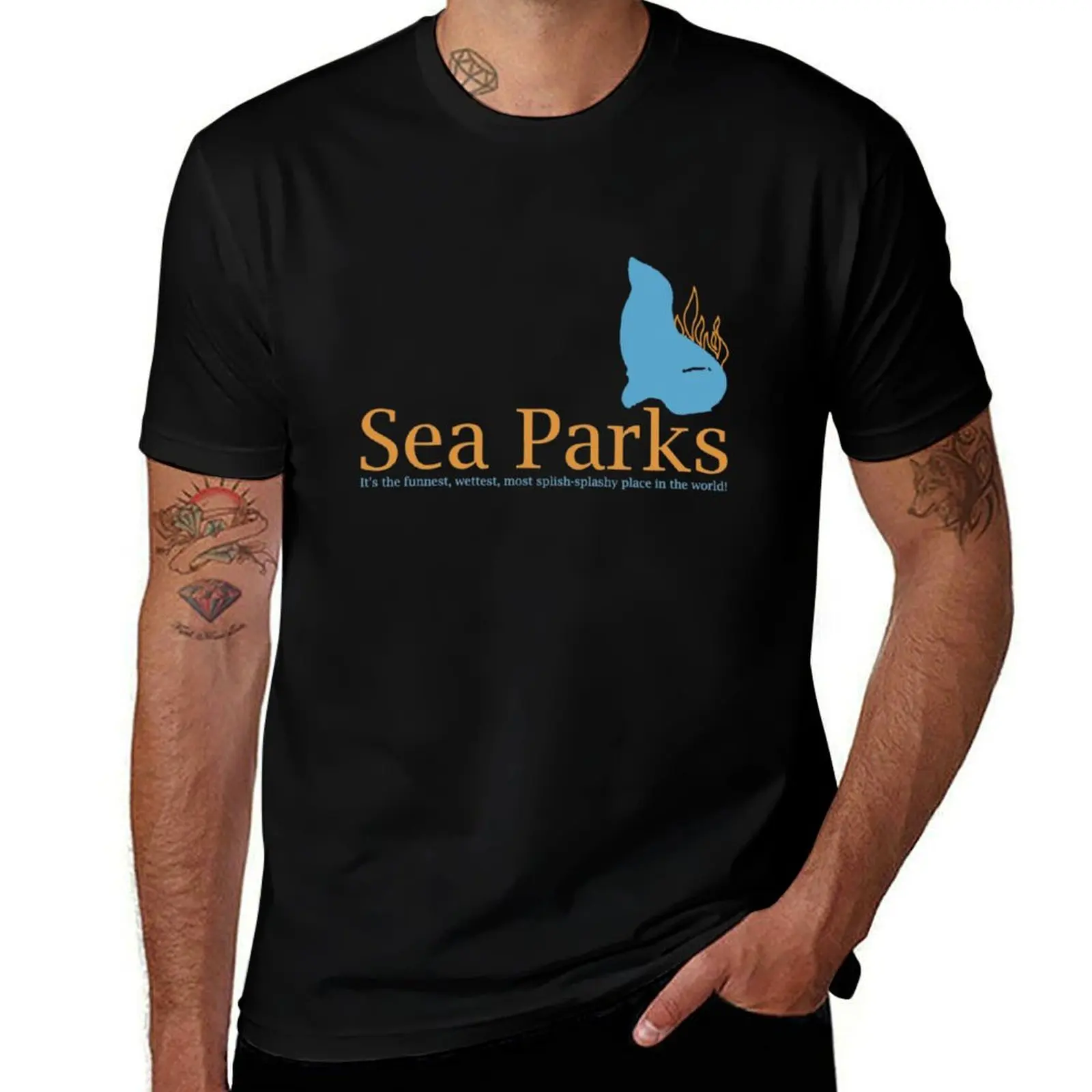 IT Crowd Sea Parks 1 T-Shirt Streetwear Print Tee Shirt T-Shirt