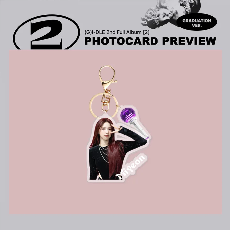 D (G) I-DLE New Album 2ND YUQI MINNIE Acrylic Keychain Pendant Week