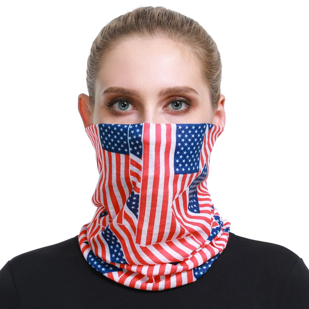 Flag Design Magic Seamless Bandanas For Woman Man Vintage Sports Face Mask Cycling Balaclava Outdoor Retro Head Scarf Male