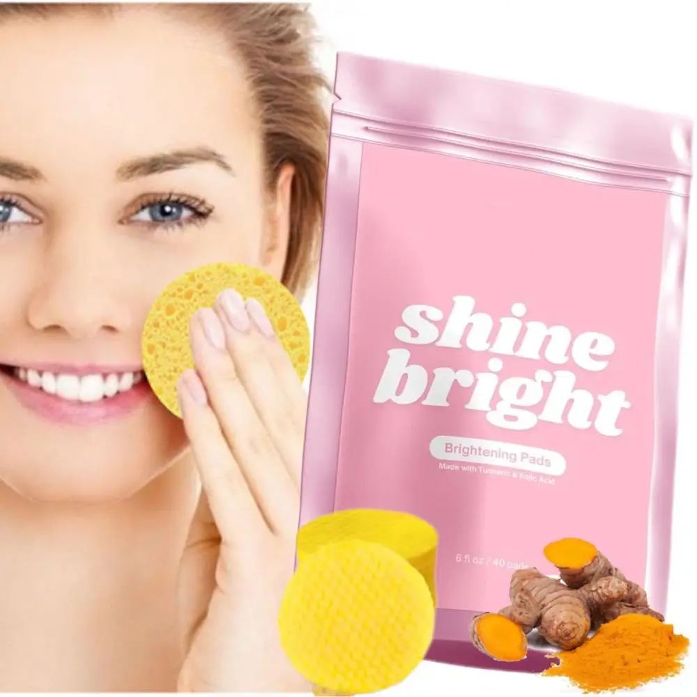 for Facial Cleansing Turmeric Cleansing Pads Exfoliating Helps Balance Skin Oil Natural Turmeric Face Cleansing Pads