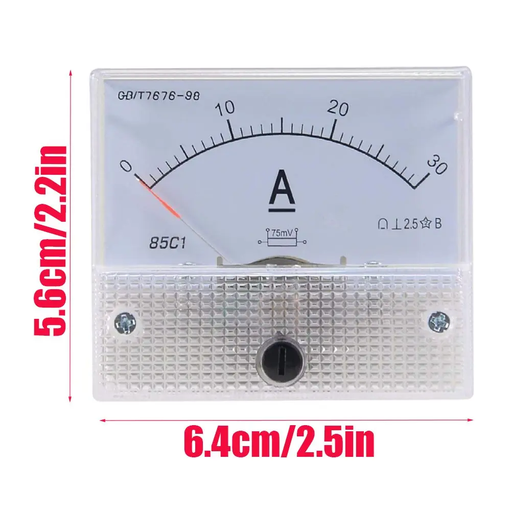 DC Analog Panel Ammeter 100uA/500uA/1mA 500mA/3A/5A/30A Amp Meters 85C1 Precision Ammeter Analog Panel Meter Microammeter