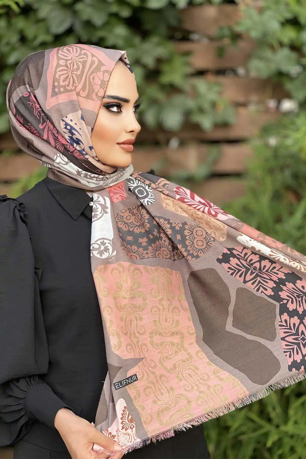 Cotton Pattern Shawl E- -Winter Autumn 2021 Muslim Women Hijab headscarf Islamic Turkey