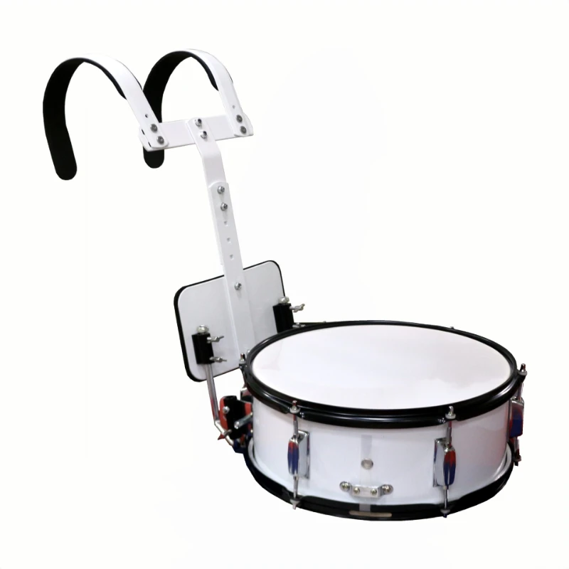 

Professional Snare Drum 14 Inch Wood Cavity Drum Band Performing Marching Drums Adults Portable Music Drums with Back Stand