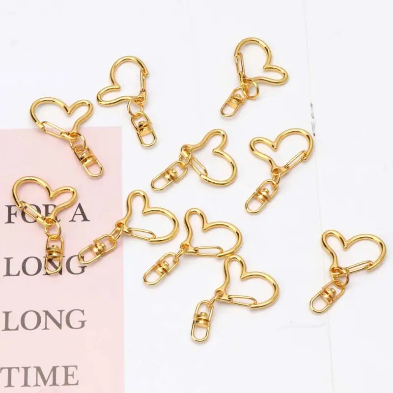 พรีเมี่ยม Lobster Claw Clasp 10 ชิ้นหมุนพวงกุญแจหัวใจ Hook ผลการค้นหาเครื่องประดับทนทาน DIY Craft สำหรับกระเป๋ากางเกงยีนส์