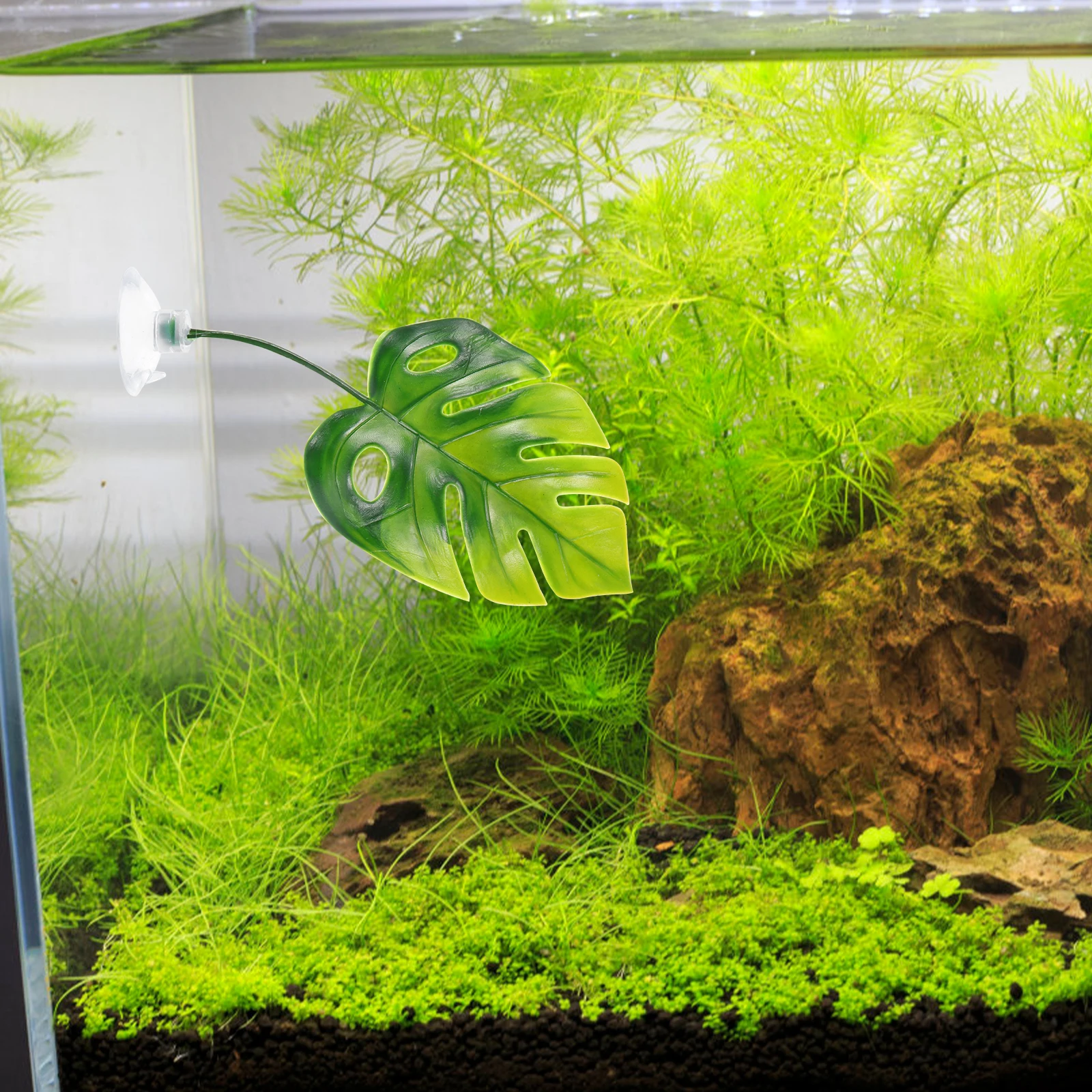 

6 Pcs Simulation Leaf Decoration Fish Tank Accessories Decorative Betta Hammock Artificial Leaves Plastic Aquarium Decor Wear