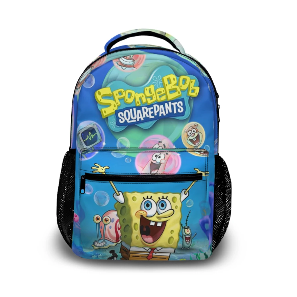 Spongebob Cartoon For Girls Large Capacity Student Backpack Cartoon School Backpack  17inch