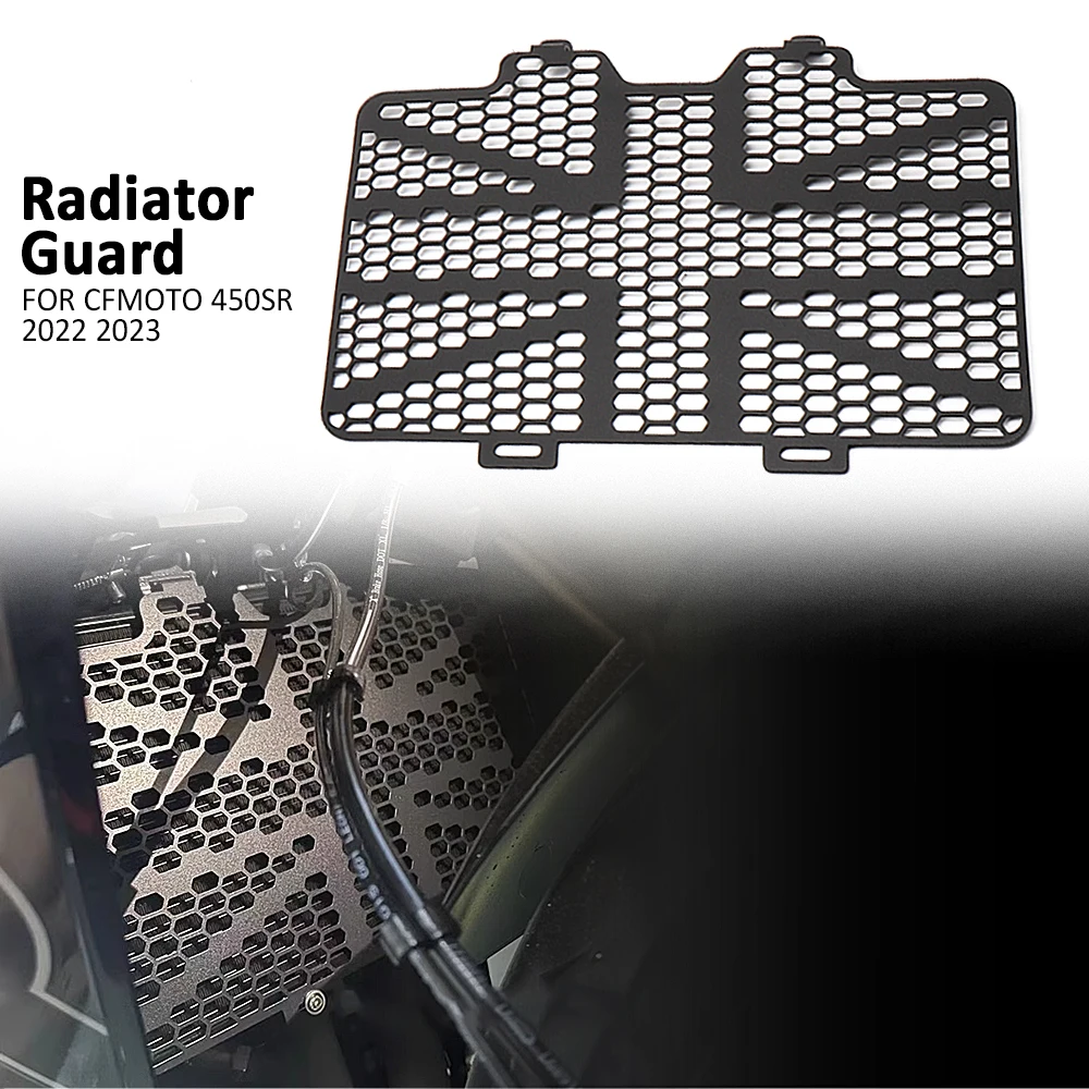 

Motorcycle Radiator Guard Cover Grille Protector Black Accessories For CFMOTO 450SR 450 SR 450sr 2022 2023