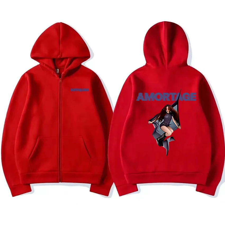 2025 جديد في Jisoo زلزال مزدوج الوجهين طباعة قلنسوة بسحاب harajuku البلوز الرجال النساء جاكيت من الصوف معطف للجنسين الملابس #5