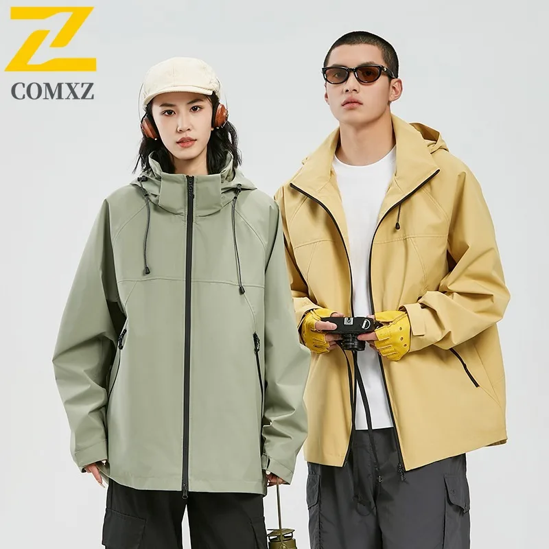 COMXZ فضفاض Chaqueta مقاومة للخدش مقاوم للماء يندبروف في الهواء الطلق تشغيل يطير الصيد الصيد ملابس خارجية الرجال الملابس سترة